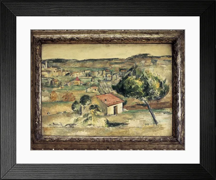 Framed Print : CEZANNE, Paul (1839-1906). Provence Hills. 1878. Post-Impressionism. Oil on canvas. SWITZERLAND. Winterthur. Villa Flora - Hahnloser Collection