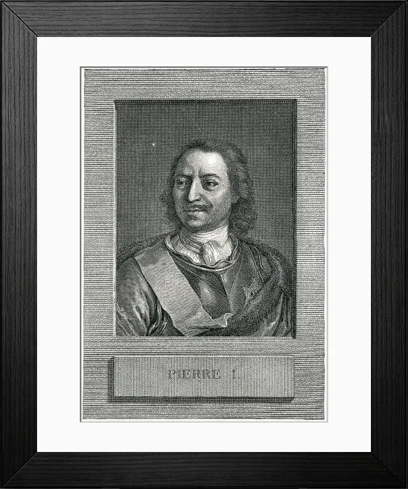 Framed Print : Peter I 'the Great' (1672-1725). Engraving (1784). Etching. AISA / Everett Collection**US SALES ONLY** Framed Print : Peter I 'the Great' (1672-1725). Engraving (1784). Etching. AISA / Everett Collection**US SALES ONLY**