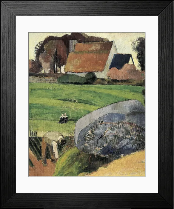 Framed Print : GAUGUIN, Paul (1848-1903). Two Breton Women on the Road. 1894. Left detail. Post-Impressionism. Oil on canvas. FRANCE. Paris. Muse d'Orsay (Orsay Museum) Framed Print : GAUGUIN, Paul (1848-1903). Two Breton Women on the Road. 1894. Left detail. Post-Impressionism. Oil on canvas. FRANCE. Paris. Muse d'Orsay (Orsay Museum)