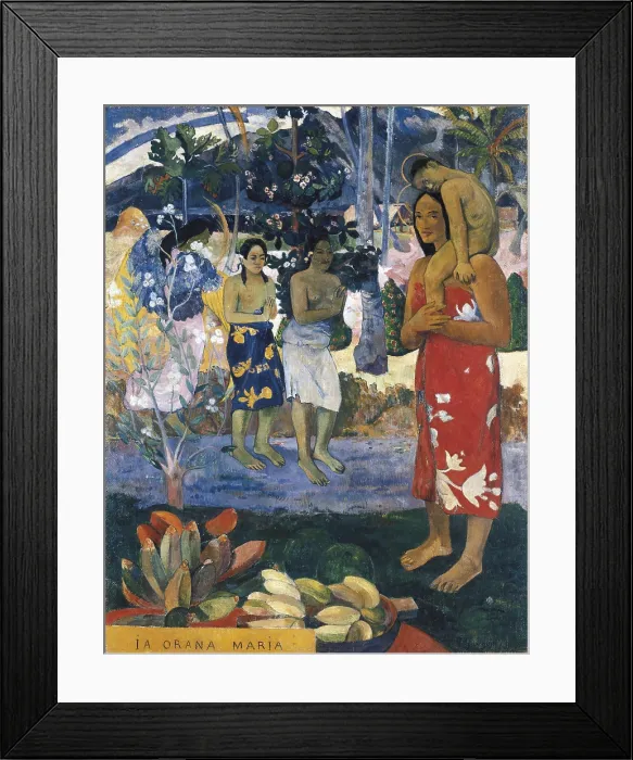 Framed Print : GAUGUIN, Paul (1848-1903). La Orana Maria (Hail Mary). 1891. Post-Impressionism. Oil on canvas. UNITED STATES OF AMERICA. New York City. Metropolitan Museum of Art Framed Print : GAUGUIN, Paul (1848-1903). La Orana Maria (Hail Mary). 1891. Post-Impressionism. Oil on canvas. UNITED STATES OF AMERICA. New York City. Metropolitan Museum of Art