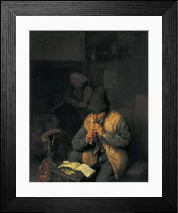 Framed Print : OSTADE, Adriaen van (1610-1684). A Flute Player. ca. 1660. Baroque art. Oil on canvas. RUSSIA. Moscow. Pushkin Museum of Fine Arts. AISA / Everett Collection**US SALES ONLY** Framed Print : OSTADE, Adriaen van (1610-1684). A Flute Player. ca. 1660. Baroque art. Oil on canvas. RUSSIA. Moscow. Pushkin Museum of Fine Arts. AISA / Everett Collection**US SALES ONLY**