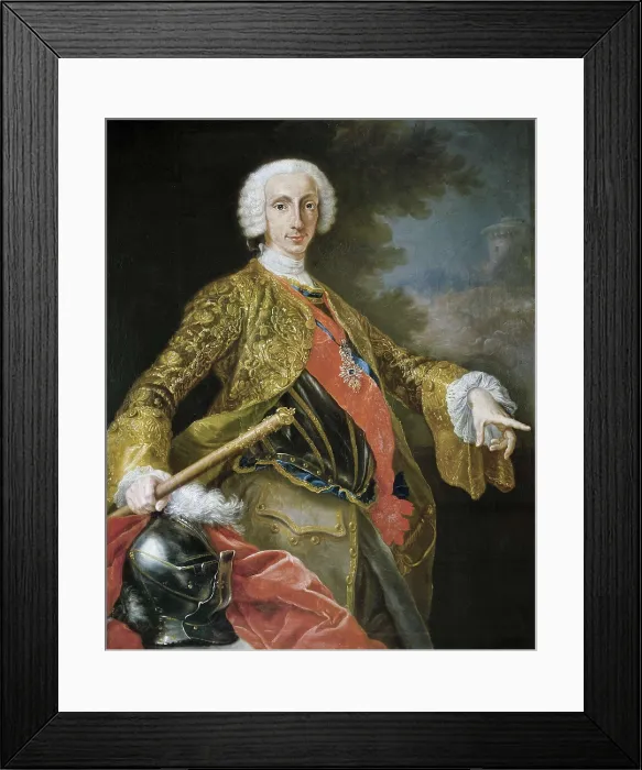 Framed Print : CHARLES III (1716-1788). Portrait with helmet and sceptre. Oil on canvas. SPAIN. Madrid. Royal Academy of Jurisprudence and Legislation. AISA / Everett Collection**US SALES ONLY**