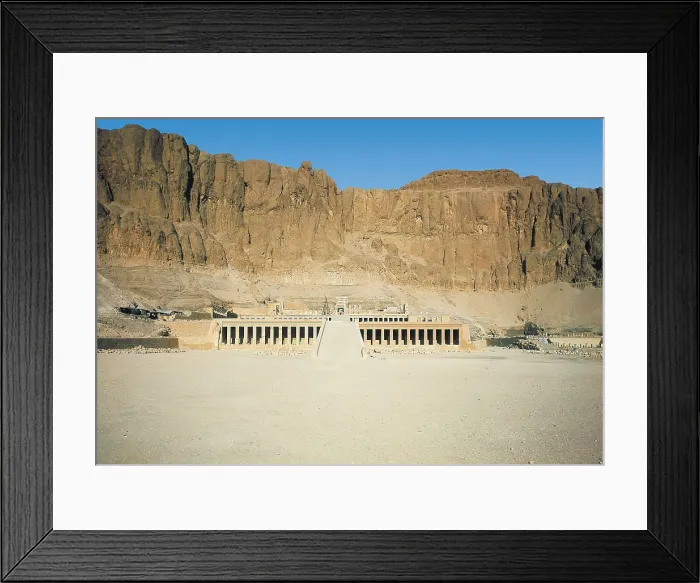 Framed Print : SENENMUT, (16th C. BC). Temple of Hatshepsut. EGYPT. QUENA. Dayr al-Bahri. Temple of Hatshepsut. Egyptian art. New Kingdom. Architecture. AISA / Everett Collection**US SALES ONLY**