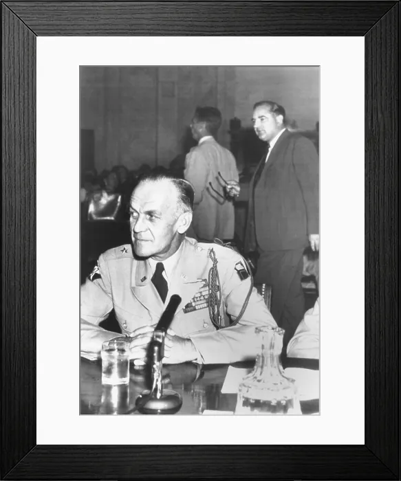 Framed Print : Brig. Gen. Ralph Zwicker prepares to resume testimony before the Senate Censure Committee. Sept. 3, 1954. Sen Framed Print : Brig. Gen. Ralph Zwicker prepares to resume testimony before the Senate Censure Committee. Sept. 3, 1954. Sen