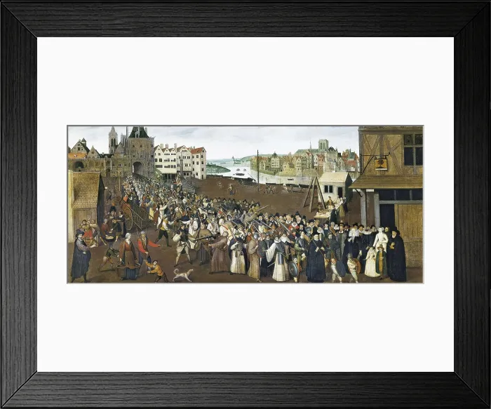 Framed Print : Procession of the Holy League Leaving the Saint-Jean Arch. 1590. French anonymous. Oil on canvas. FRANCE. Paris. Muse Carnavalet (Carnavalet Museum) Framed Print : Procession of the Holy League Leaving the Saint-Jean Arch. 1590. French anonymous. Oil on canvas. FRANCE. Paris. Muse Carnavalet (Carnavalet Museum)