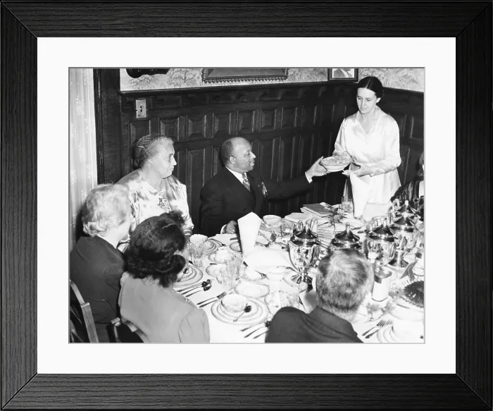 Framed Print : Father Divine, and his spiritual wife Sister Penny open an extension heaven in New Rochelle, N.Y. Nov. 26, 1939