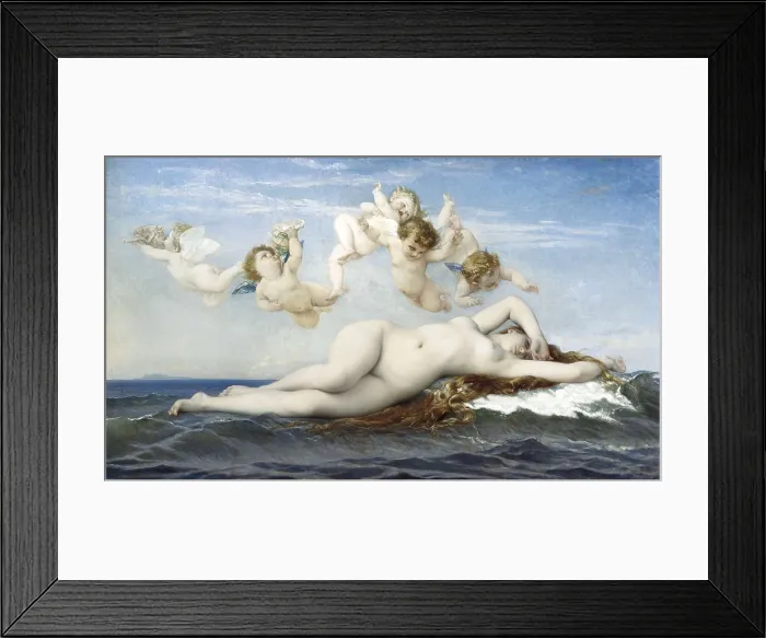 Framed Print : CABANEL, Alexandre (1823-1889). Birth of Venus (Naissance de Vnus). 1863. Academicism. Oil on wood. FRANCE. Paris. Muse d'Orsay (Orsay Museum)