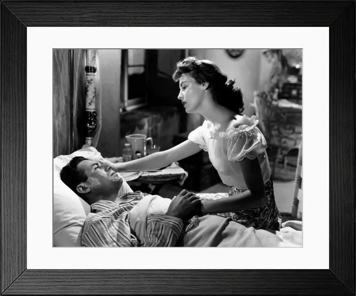 Framed Print : THE BRIBE, from left: John Hodiak, Ava Gardner, 1949