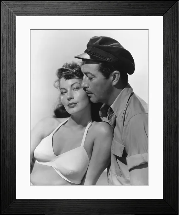 Framed Print : THE BRIBE, from left: Ava Gardner, Robert Taylor, 1949