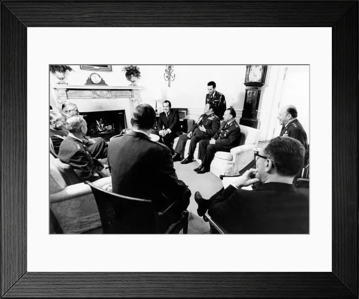 Framed Print : President Richard Nixon met with Military commanders from member nations of the Central Treaty Organization (CENTO) at the White House