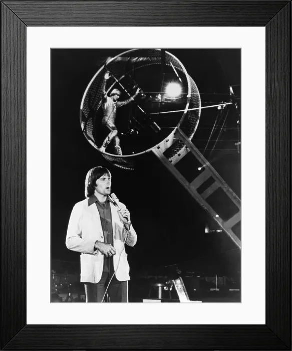 Framed Print : Host Bruce Jenner describes death defying act