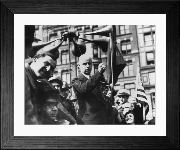 Framed Print : Socialist Norman Thomas (center) speaking in New York's Union Square on May Day 1931. (CSU_2015_11_1412) Framed Print : Socialist Norman Thomas (center) speaking in New York's Union Square on May Day 1931. (CSU_2015_11_1412)