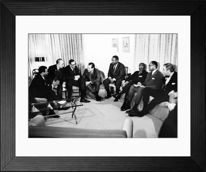 Framed Print : President-elect Richard Nixon meets with Civil Rights leaders