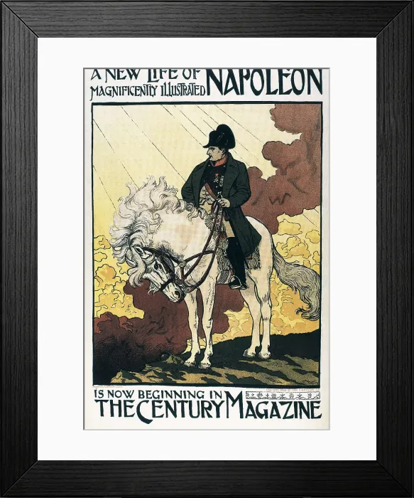 Framed Print : GRASSET, Eugene-Samuel (1845-1917). A New Life of Napoleon. 1894. Poster published in 'The Century Magazine'. Litography. Private Collection