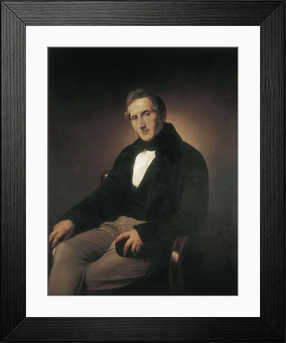 Framed Print : HAYEZ, Francesco (1791-1882). Portrait of Alessandro Manzoni. 1841. Romanticism. Oil on canvas. ITALY. Milan. Pinacotheca of Brera. AISA / Everett Collection**US SALES ONLY**