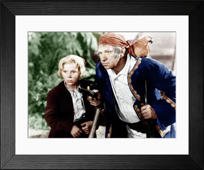 Framed Print : TREASURE ISLAND, from left: Jackie Cooper, Wallace Beery, 1934