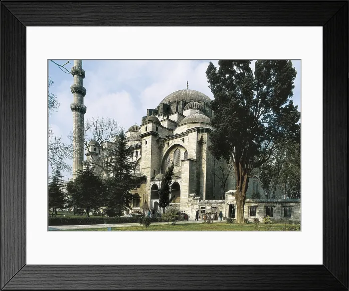 Framed Print : SINAN, Mimar (1490-1588). Suleiman Mosque. 1550-1557. TURKEY. THRACE. Istanbul. Suleymaniye Mosque. Ottoman art. Architecture. AISA / Everett Collection**US SALES ONLY**