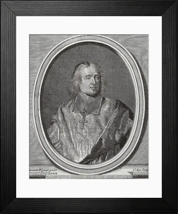 Framed Print : BOSSUET, Jacques-Bnigne (1627-1704). Portrait copy from the original of Hyacinthe Rigaud. Engraving. AISA / Everett Collection**US SALES ONLY**