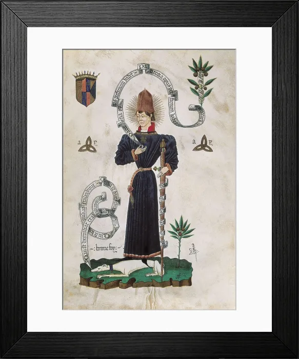 Framed Print : CHARLES IV, prince of Viana (1421-1461). Portrait of a codex (1480). Miniature Painting. SPAIN. Barcelona. Royal Archive of the Crown of Aragon