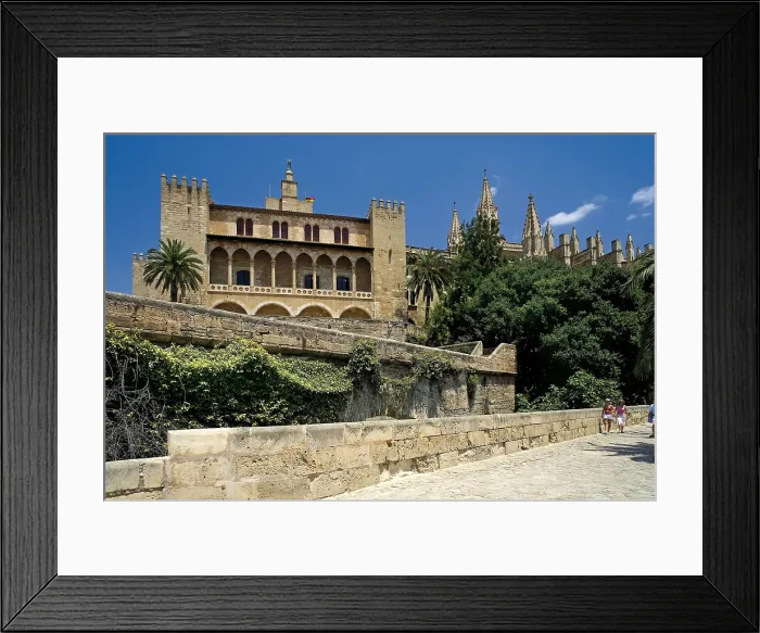 Framed Print : SPAIN. BALEARES. MALLORCA. Palma de Mallorca. Almudaina Palace (Palau de l'Almudaina). Architecture. AISA / Everett Collection**US SALES ONLY**