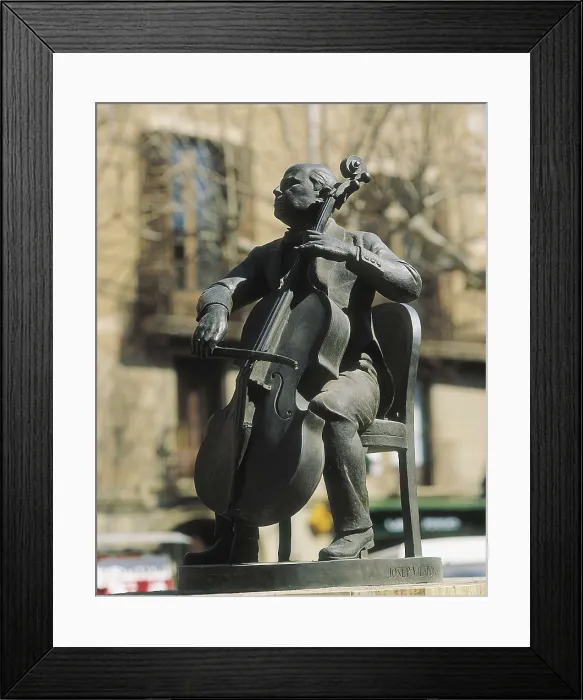 Framed Print : VILADOMAT, Josep (1899-1989). Monument to Pau Casals. 1982. SPAIN. El Vendrell. Sculpture on bronze. AISA / Everett Collection - Image has fine art copyright