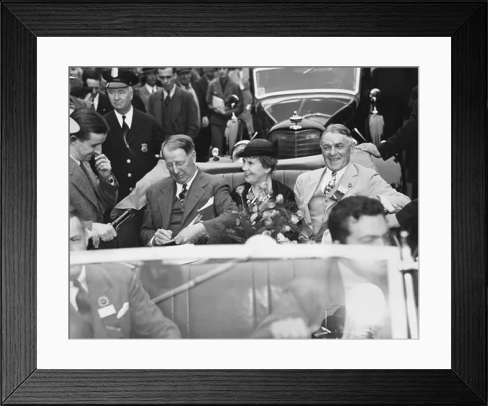 Framed Print : Col. Frank Knox, Republican VP candidate campaigning against President Franklin Roosevelt in 1936