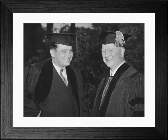 Framed Print : Wendell Willkie and Frank Knox after receiving honorary degrees at Dartmouth College. June 15, 1941