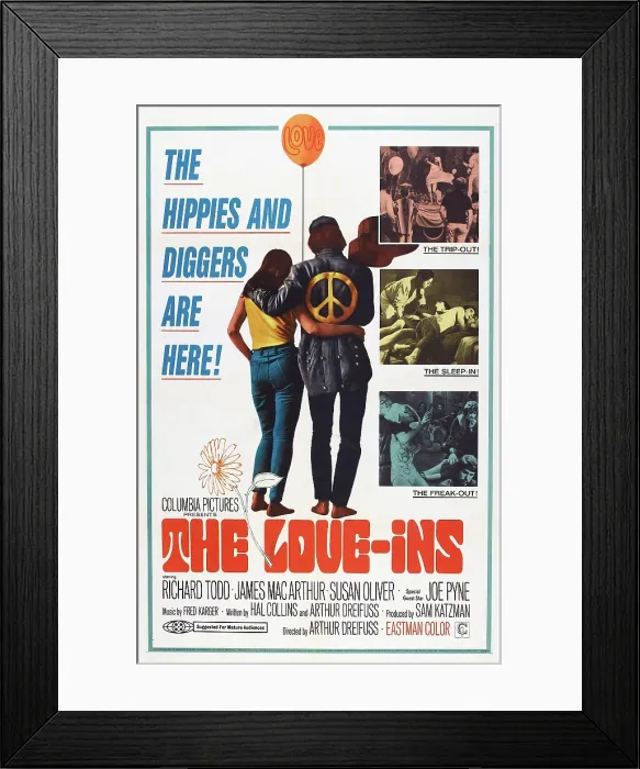Framed Print : THE LOVE-INS, US poster art, 1967