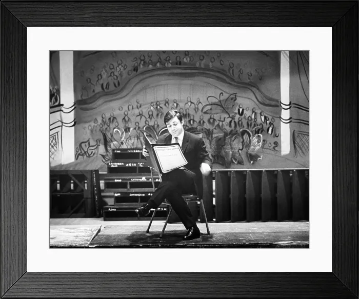 Framed Print : Composer Marvin David Levy making subtle changes of his score for MOURNING BECOMES ELECTRA. April 6, 1967. The opera had just premiered at the Metropolitan Opera House Framed Print : Composer Marvin David Levy making subtle changes of his score for MOURNING BECOMES ELECTRA. April 6, 1967. The opera had just premiered at the Metropolitan Opera House