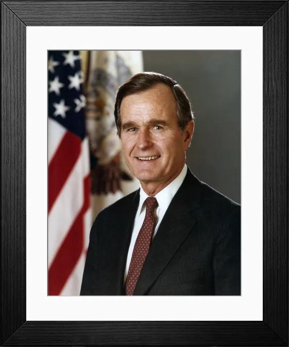 Framed Print : George H.W. Bush, Vice President during the Ronald Reagan Administration. Official portrait for the First Term from Jan 1981-Jan 1985. (CSU_2015_7_351)