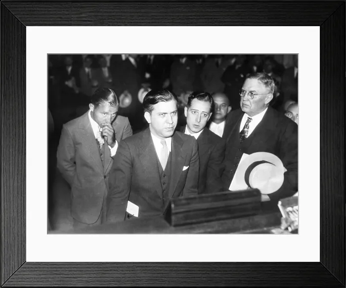 Framed Print : Gangster Jack McGurn, was arrested while playing golf in the Western Open in Chicago. August 29, 1933. He was charged with vagrancy