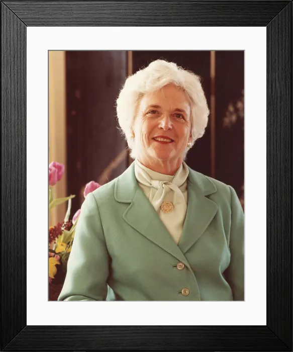 Framed Print : Barbara Bush, wife of Vice President George H.W. Bush during the Ronald Reagan Administration. Official portrait for the First Term from Jan. 20, 1981-Jan. 20, 1985 Framed Print : Barbara Bush, wife of Vice President George H.W. Bush during the Ronald Reagan Administration. Official portrait for the First Term from Jan. 20, 1981-Jan. 20, 1985