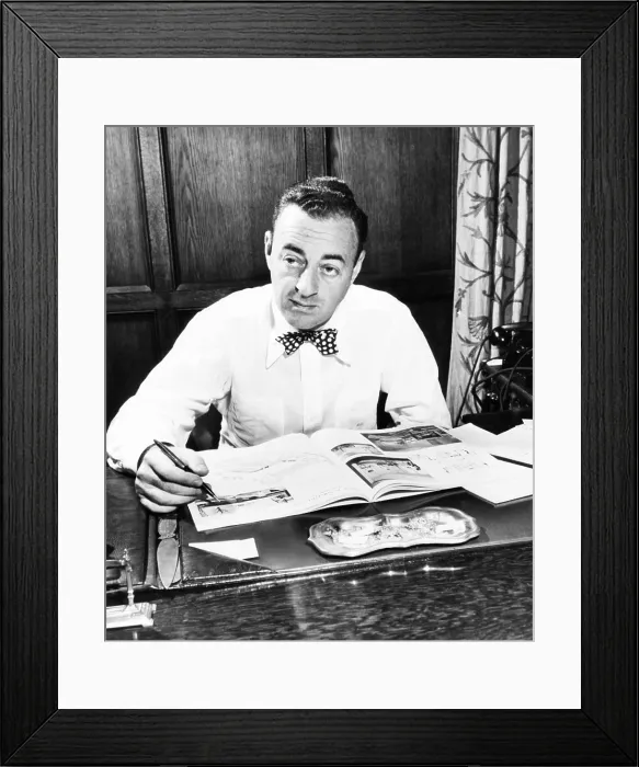 Framed Print : Architect William J. Levitt, in 1951. He built affordable, mass produced, residential housing after World War II Framed Print : Architect William J. Levitt, in 1951. He built affordable, mass produced, residential housing after World War II