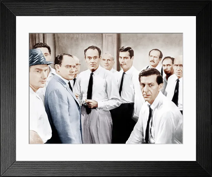 Framed Print : 12 ANGRY MEN, (aka TWELVE ANGRY MEN), from left: Jack Warden, Edward Binns, E.G Framed Print : 12 ANGRY MEN, (aka TWELVE ANGRY MEN), from left: Jack Warden, Edward Binns, E.G