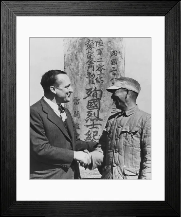 Framed Print : Sen. William Knowland talks with Chinese Nationalist General Hu Lien on Formosa. Nov-Dec. 1950 Framed Print : Sen. William Knowland talks with Chinese Nationalist General Hu Lien on Formosa. Nov-Dec. 1950