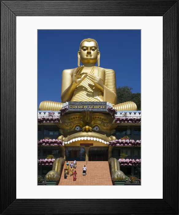 Framed Print : SRI LANKA. Mihintale. Golden Temple. Sitting Buddha. AISA / Everett Collection**US SALES ONLY**
