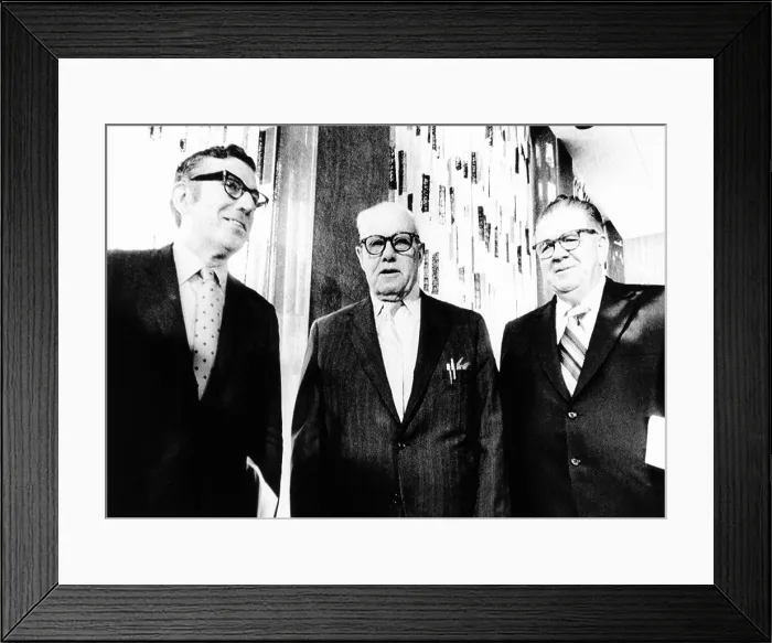 Framed Print : Union leaders discuss President Richard Nixon's Phase 2 Economic Plan. Oct. 12, 1971. Phase II required that the Cost of Living Council to stabilize wages and prices Framed Print : Union leaders discuss President Richard Nixon's Phase 2 Economic Plan. Oct. 12, 1971. Phase II required that the Cost of Living Council to stabilize wages and prices