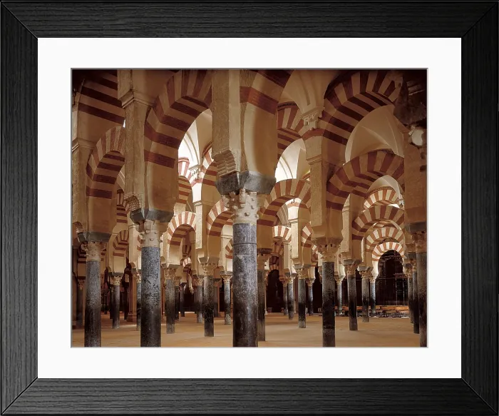 Framed Print : Great Mosque of Cordoba. 8th-9th c. SPAIN. Cordoba. Mezquita (Mosque). The Great Mosque (Mezquita). Hispano-Moresque art. Caliphate period. Architecture
