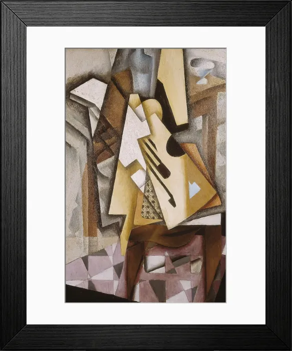 Framed Print : GRIS, Juan (1887-1927). Guitar on a Chair. beg. 20th c. Cubism. Oil on canvas. FRANCE. Paris