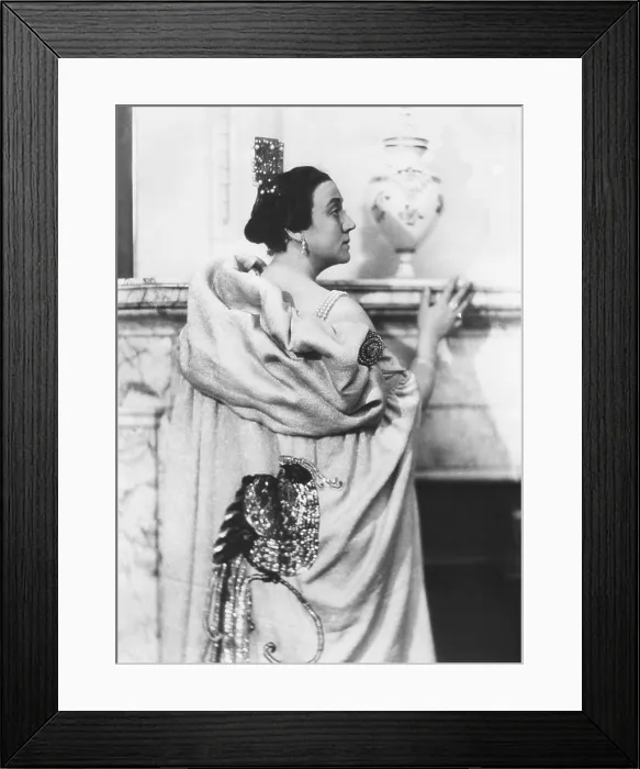 Framed Print : Naima Wifstrand, Swedish operetta singer, from 1905 into the 1940s. Instead of retiring, she began an second career as a character actress on stage and film