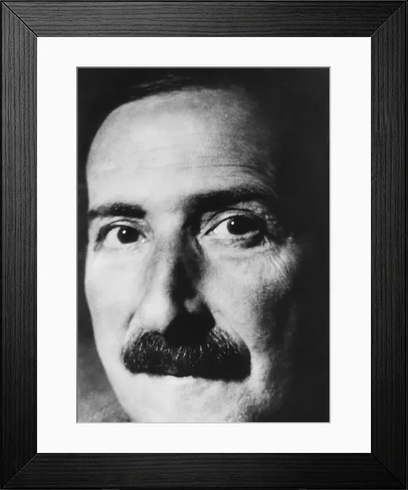 Framed Print : Stephen Zweig, Jewish Austrian writer, was international popular in the 1920s and 1930s. Two of his books were made into films