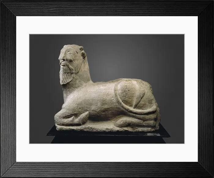 Framed Print : Monster of Balazote. 4th c. BC. Iberian art. Sculpture on rock. SPAIN. Madrid. National Museum of Archaeology. Proc: SPAIN. Balazote. AISA / Everett Collection**US SALES ONLY**