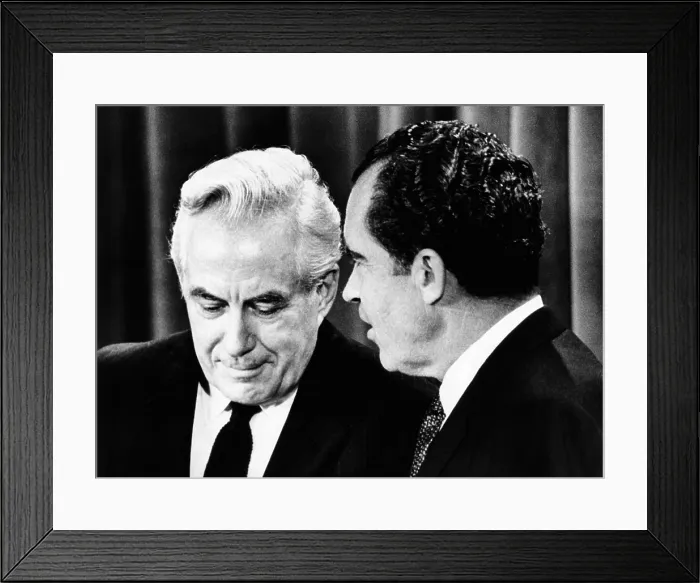 Framed Print : President Richard Nixon speaks with Warren Burger, after nominating him to be Chief Justice of the United States. May 21, 1969. (CSU_ALPHA_516) CSU Archives / Everett Collection