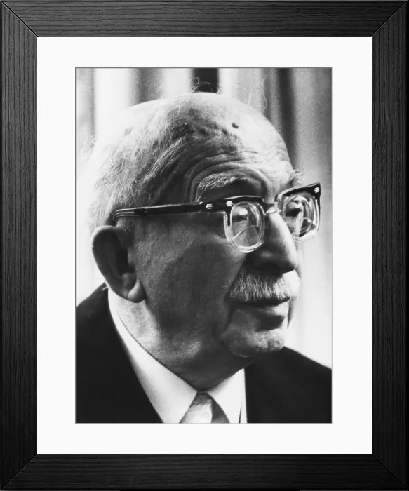 Framed Print : Arnold Zweig, German Jewish writer left Germany in 1933, and returned to East Germany in 1948