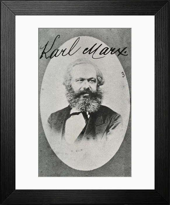 Framed Print : MARX, Karl (1818-1883). Signed portrait of Karl Marx. FRANCE. Montreuil. Muse de L'Histoire Vivante (Museum of Living History). AISA / Everett Collection**US SALES ONLY** Framed Print : MARX, Karl (1818-1883). Signed portrait of Karl Marx. FRANCE. Montreuil. Muse de L'Histoire Vivante (Museum of Living History). AISA / Everett Collection**US SALES ONLY**