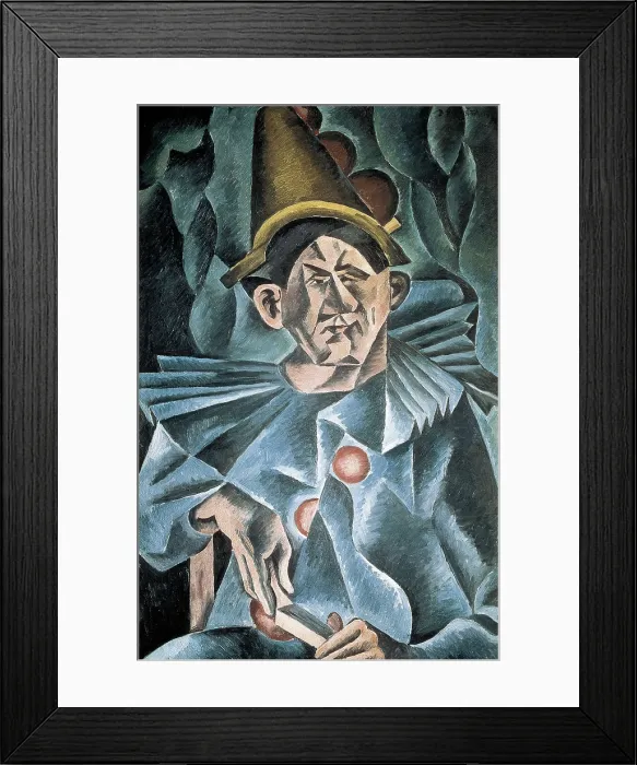 Framed Print : KUBISTA, Bohumil (1884-1918). Pierrot. 1911. Cubism. Oil on canvas. CZECH Rep.. Prague. National Gallery in Prague. AISA / Everett Collection**US SALES ONLY**