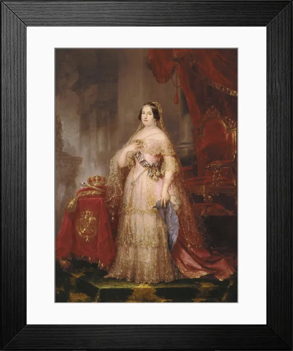 Framed Print : GUTIERREZ DE LA VEGA, Jos (1791-1865). Isabel II. 1849. Oil on canvas. SPAIN. Madrid. Romantic Museum. AISA / Everett Collection**US SALES ONLY**
