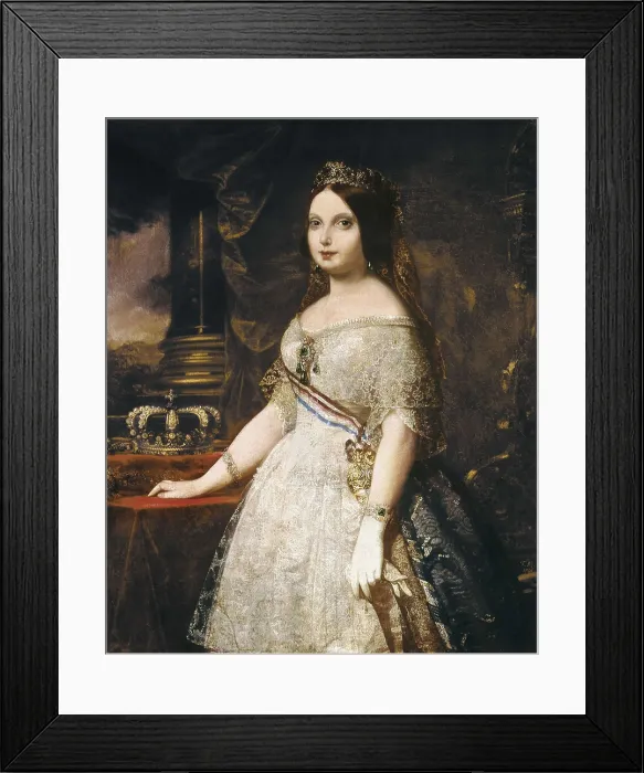 Framed Print : MADRAZO, Federico (1815-1894). The Queen Doa Isabel II de Borbn. 1846. Oil on canvas. SPAIN. Bilbao. Bilbao Fine Arts Museum. AISA / Everett Collection**US SALES ONLY**