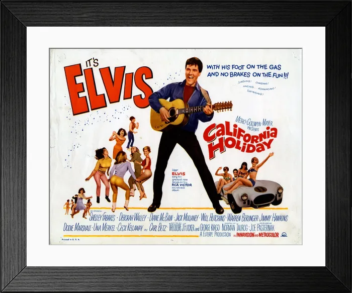 Framed Print : SPINOUT, (originally titled CALIFORNIA HOLIDAY), center: Elvis Presley, 1966