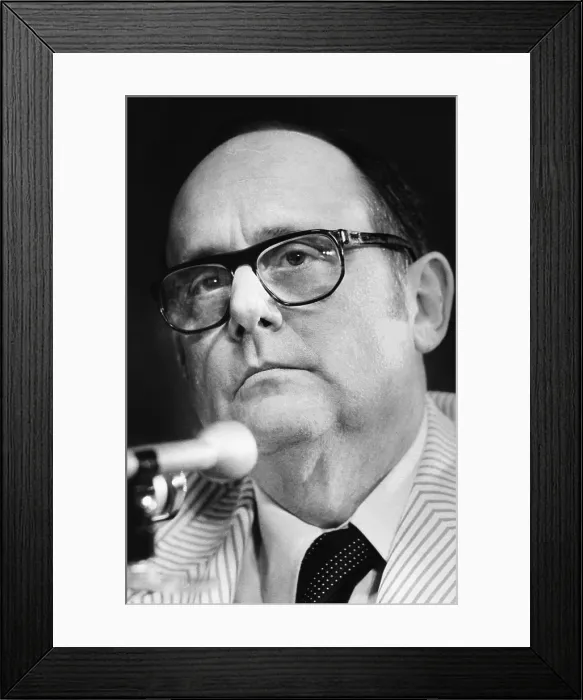 Framed Print : Watergate conspirator Bernard Barker appears before the Senate Watergate committee on May 24, 1973